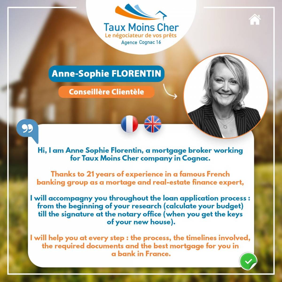 Anne Sophie Florentin, a mortgage broker 